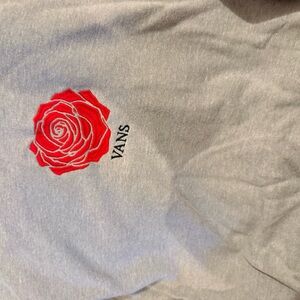 Vans Gray Sweatshirt with Red Graphic